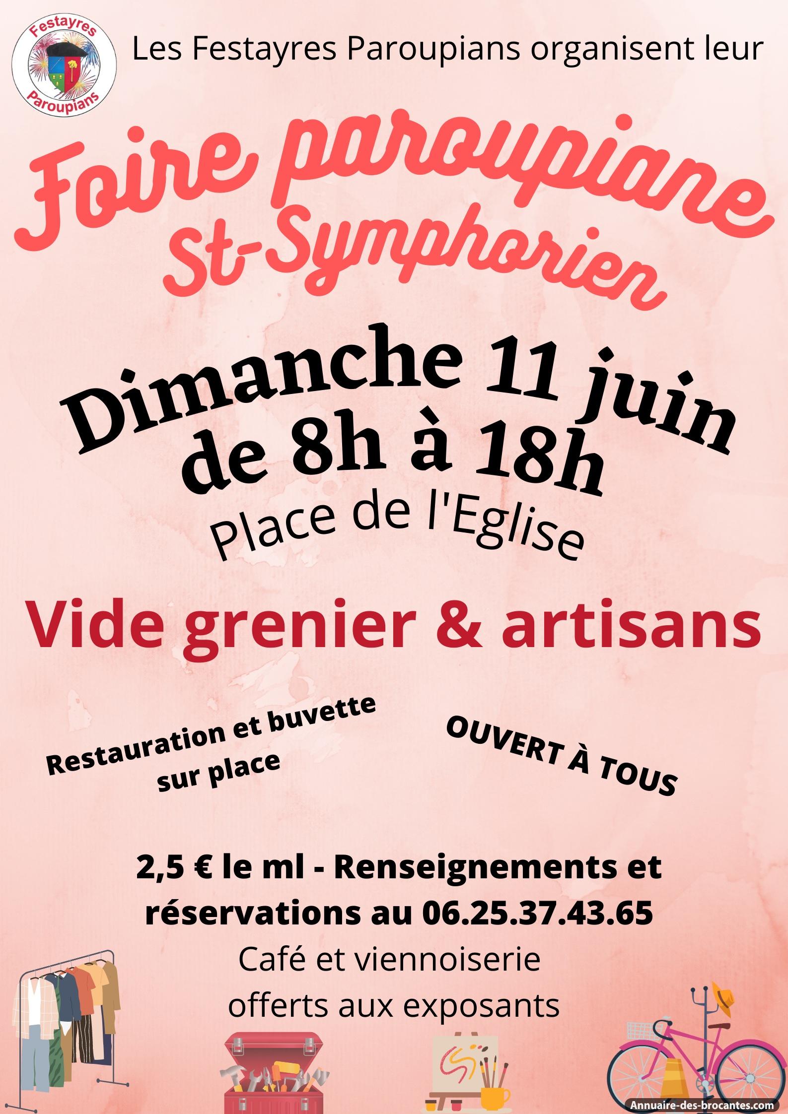 Affiche de Vide-greniers à Saint-Symphorien
