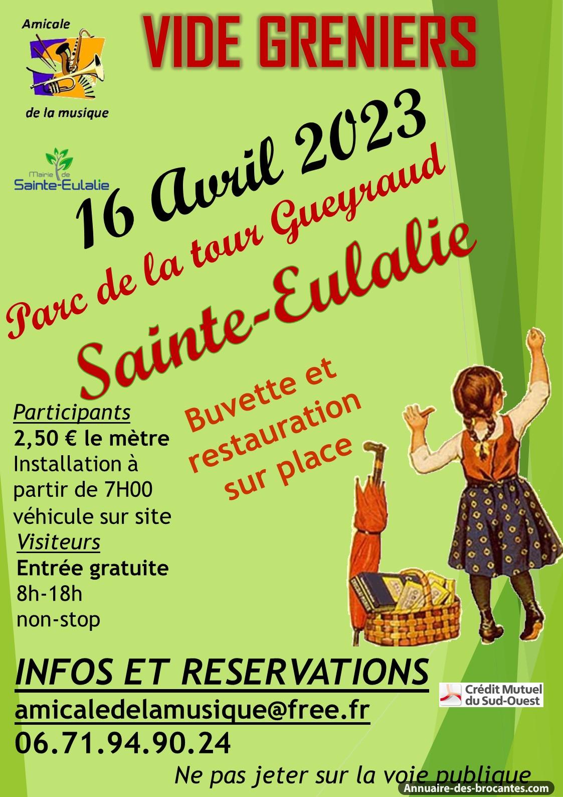 Affiche de Vide-greniers à Sainte-Eulalie
