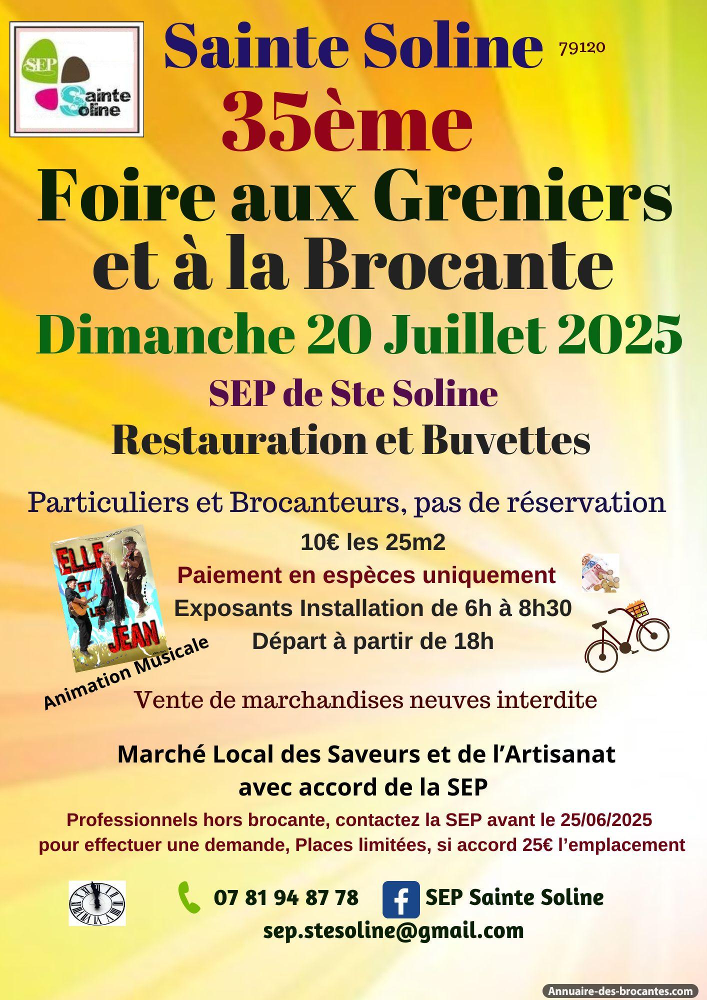 Affiche de Vide-greniers à Sainte-Soline