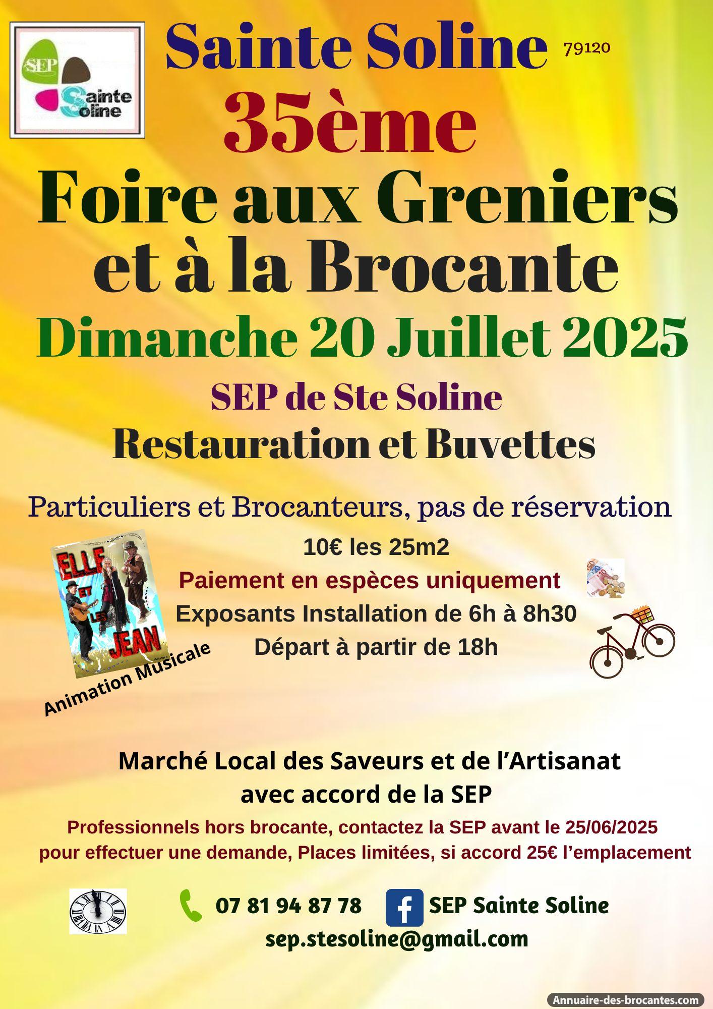 Affiche de Vide-greniers à Sainte-Soline