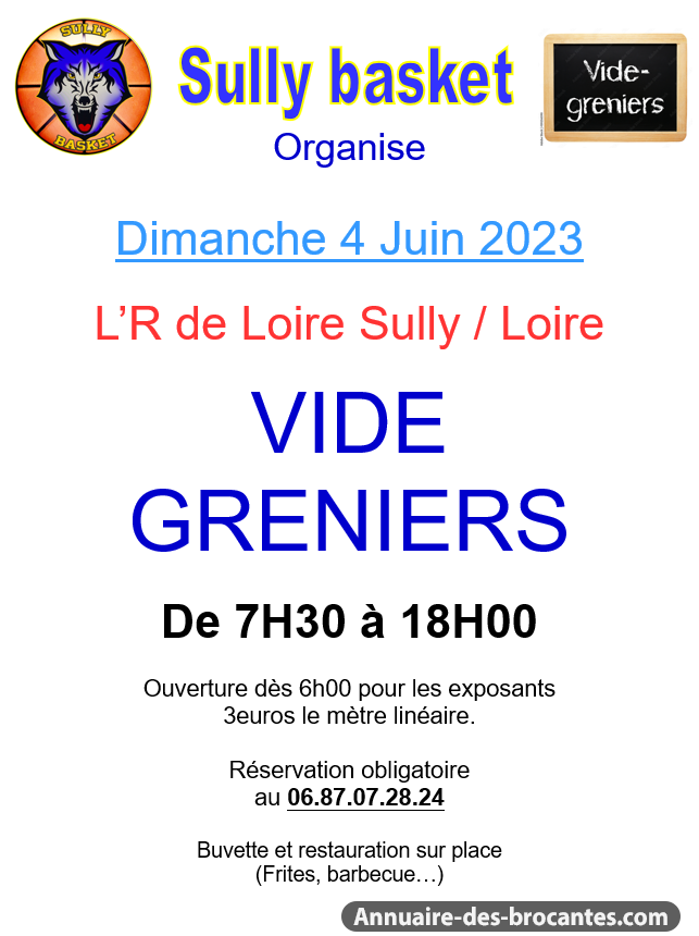 Affiche de Vide-greniers à Sully-sur-Loire