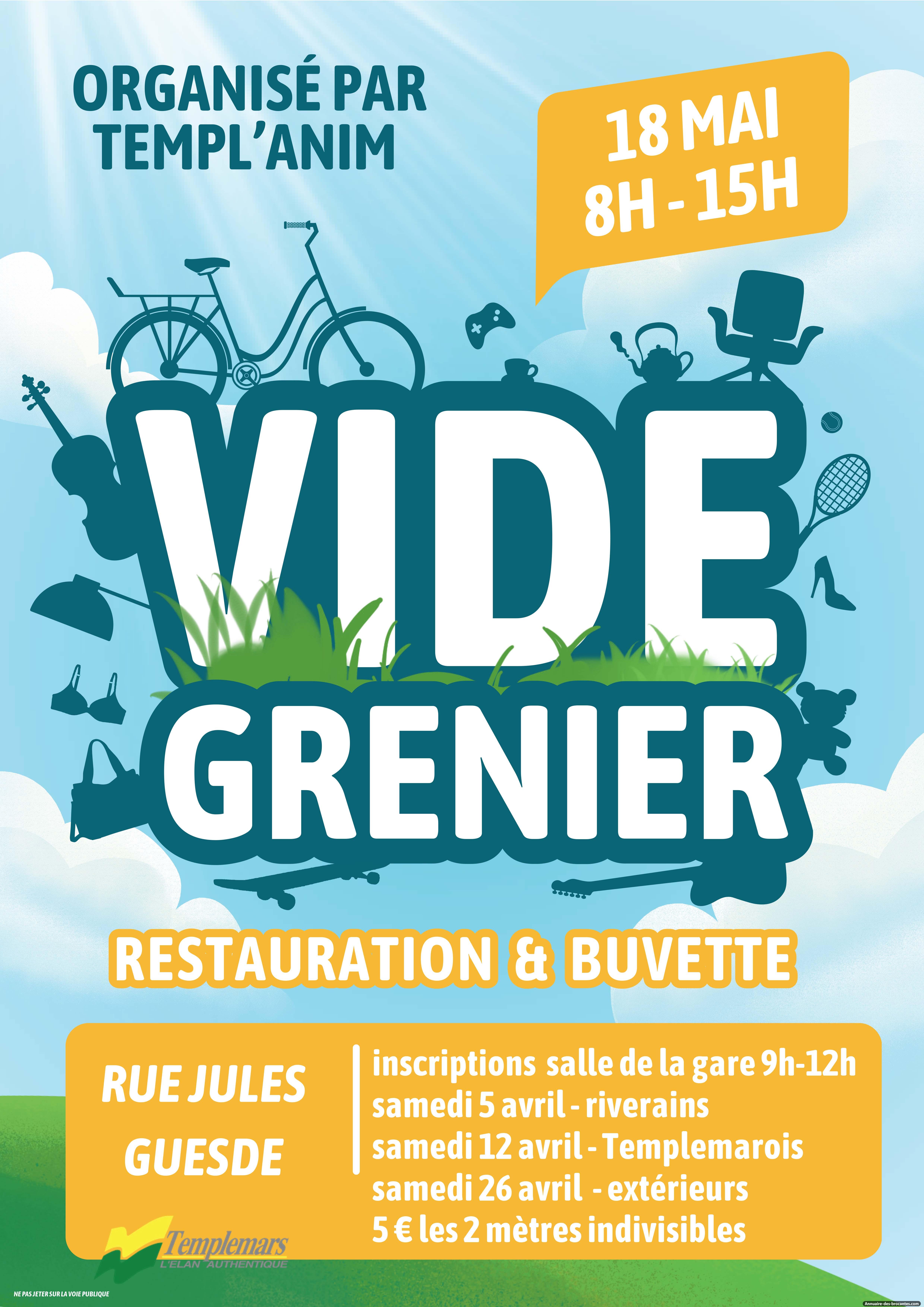 Affiche de Vide-greniers à Templemars