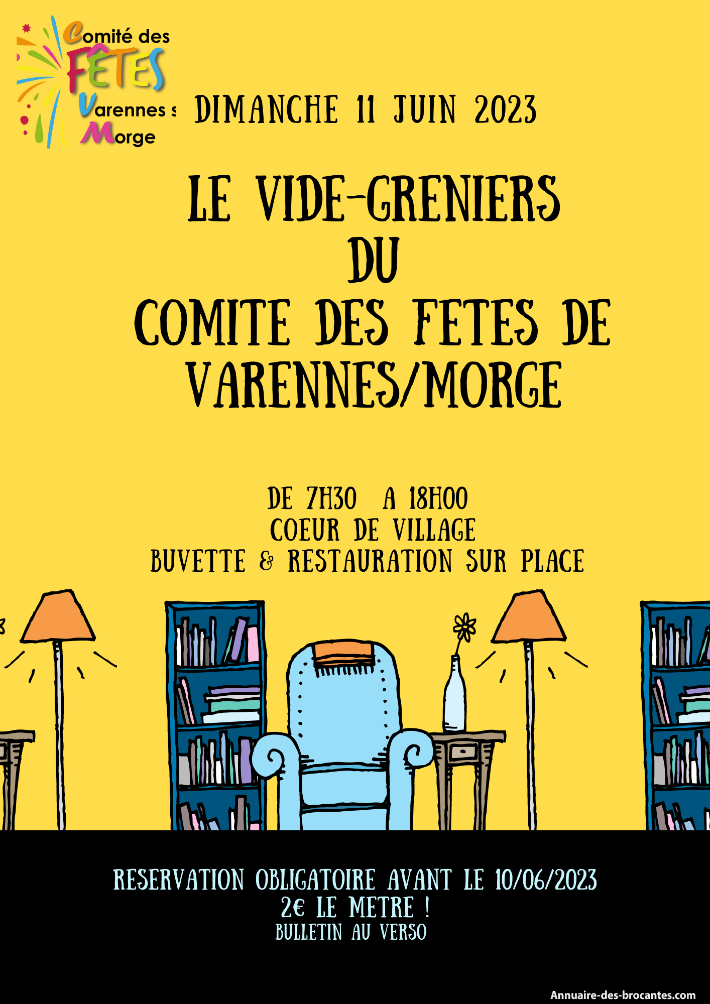 Affiche de Vide-greniers à Varennes-sur-Morge